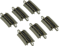 Six Bachmann 44832 N-scale quarter-section 12.5-inch-radius curves