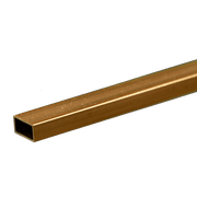 Actual Rectangular Brass Tube: 5/32" X 5/16" x 0.014" Wall x 12" Long (1 Piece)