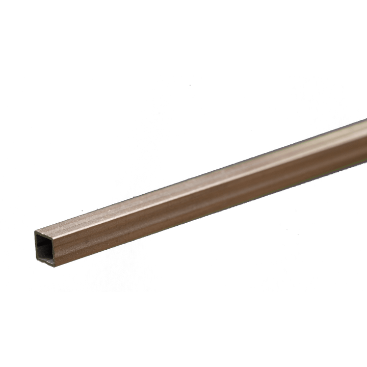 Square Aluminum Tube: 5/32" OD x 0.014" Wall x 12" Long (1 Piece) — exact product view