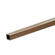 K&S 83013 Square Aluminum Tube 3/16 in × .014 in Wall × 12 in actual metal tube close-up photograph