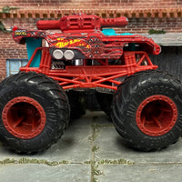 Loose Hot Wheels Monster Jam - Monster Truck - Invader Stealth - Red