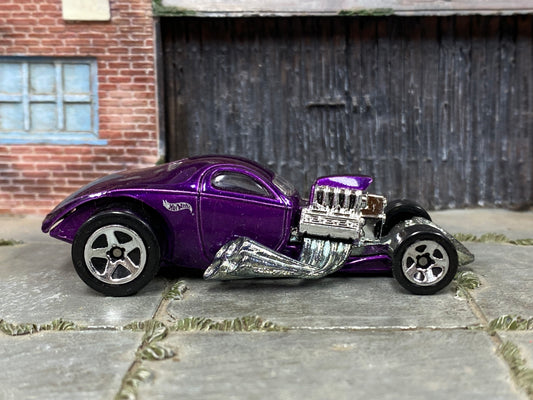 Loose Hot Wheels - 1/4 Mile Coupe Drag Car - Purple