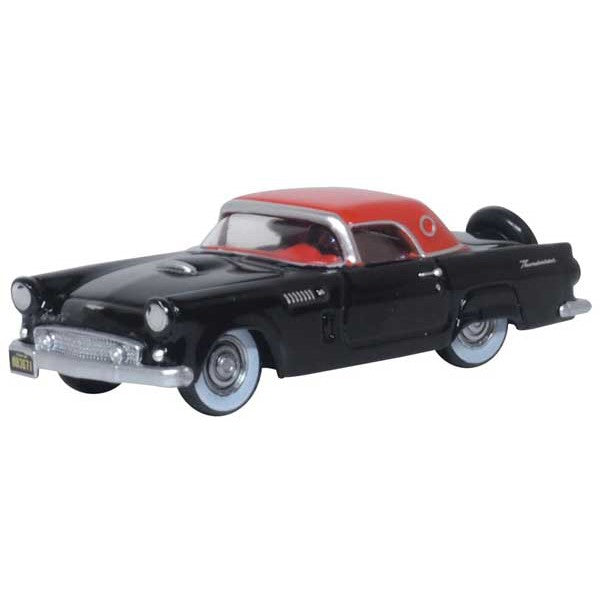 Oxford HO Scale Ford Thunderbird 1956 Raven Black / Fiesta Red — exact product view