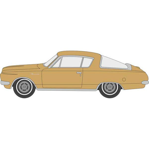 Oxford HO Scale Plymouth Barracuda 1965 Gold — exact product view