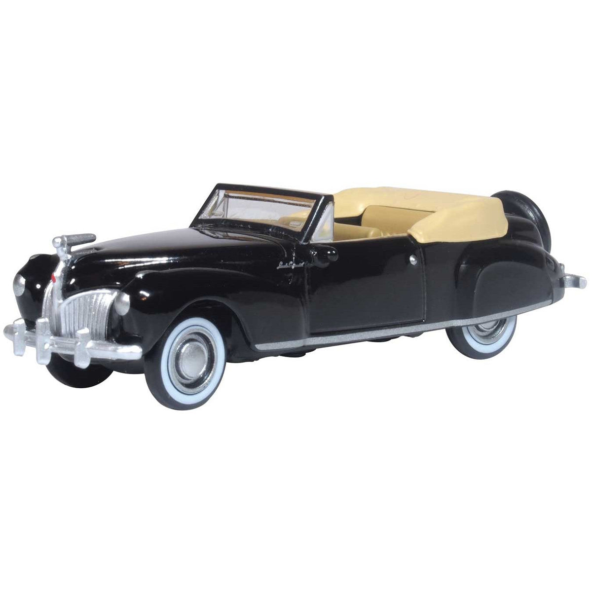 Oxford HO Scale Lincoln Continental 1941 Black / Tan — exact product view