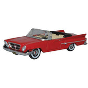 Oxford HO Scale Chrysler 300 Convertible 1961 Mardi Gras Red (Open) — exact product view
