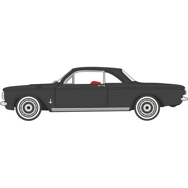 Oxford HO Scale Chevrolet Corvair Coupe 1963 Tuxedo Black — exact product view