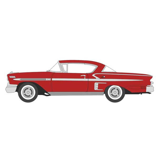 Oxford HO Scale Chevrolet Impala Sport Coupe 1958 Rio Red — exact product view