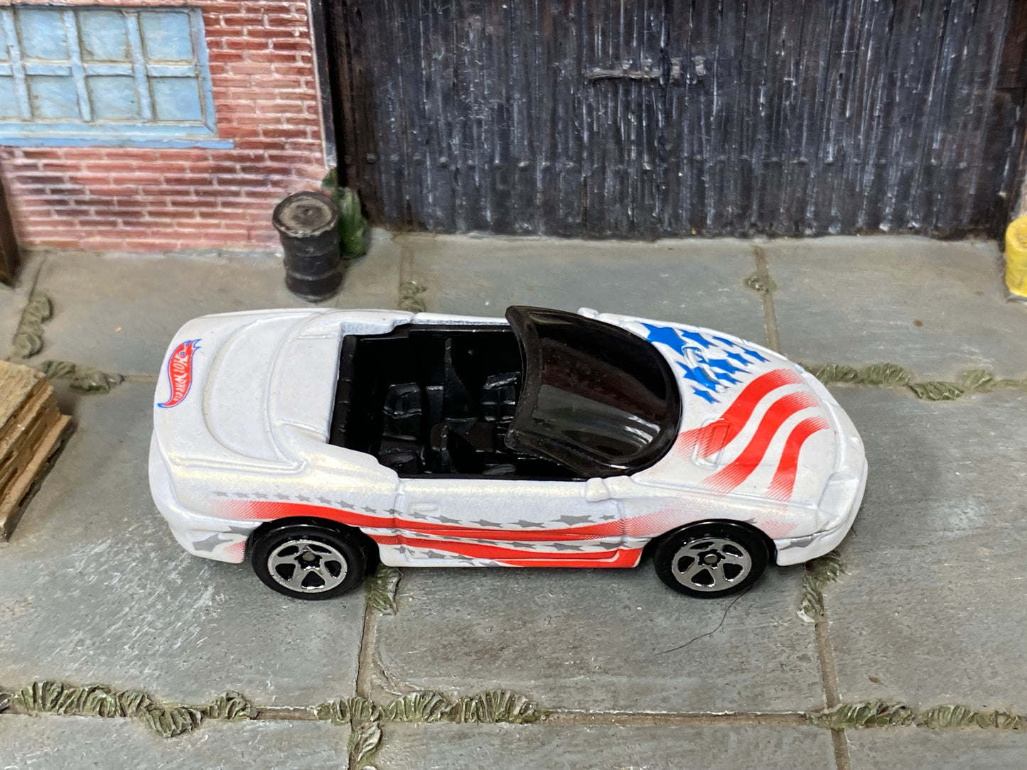 Loose Hot Wheels - 1995 Camaro Convertible - White Stars and Stripes