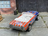 Custom Hot Wheels - 1965 Ford Mustang Convertible - Silver Stars and Stripes - Chrome American Racing Wheels - Rubber Tires