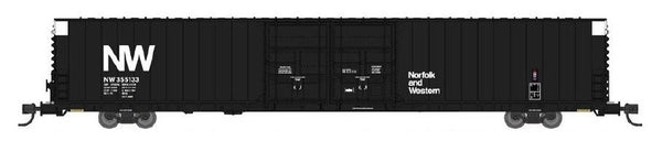 Bluford Shops N 86660 86' Auto Parts Double Door Box Car, Norfolk and Western #355133 — manufacturer reference