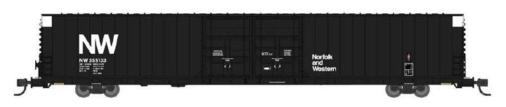 Bluford Shops N 86660 86' Auto Parts Double Door Box Car, Norfolk and Western #355133 — manufacturer reference