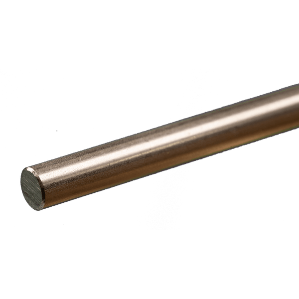 Round Stainless Steel Rod: 1/4" OD x 12" Long (1 Piece) — exact product view