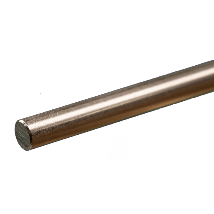 Round Stainless Steel Rod: 1/4" OD x 12" Long (1 Piece) — exact product view