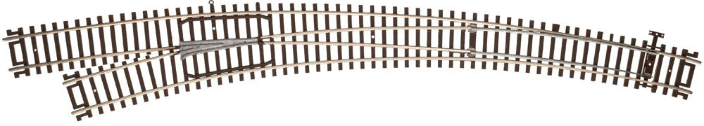 Atlas HO 595 Code 83 Customline Curved Turnout, Left — manufacturer reference