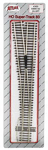 Atlas HO 505 Code 83 Track #6 Left Hand Super Switch — manufacturer reference