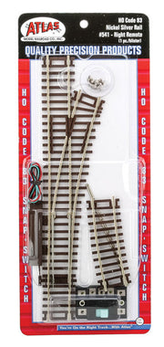 Atlas HO 541 Code 83 Right Hand Remote Snap-Switch Track — manufacturer reference