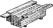 Atlas HO 791 Stacked Mill Lumber — manufacturer reference