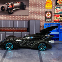 Loose Hot Wheels - Batman Batmobile Batman Forever Car - Black and Blue