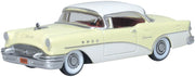 Actual Oxford Diecast87BC55008 yellow and white1955Buick Century three-quarter view