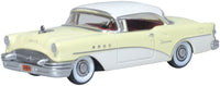 Actual Oxford Diecast87BC55008 yellow and white1955Buick Century three-quarter view