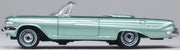 Oxford 87CI61007 1961 Chevrolet Impala Convertible, Arbor Green, 1:87 scale, driver-side profile