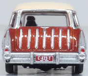 Oxford 87CN57008 1957 Chevrolet Nomad in Adobe Beige/Sierra Gold, 1:87 model, rear view