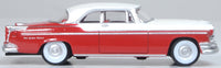 Oxford 87CNY55001 1955 Chrysler New Yorker St. Regis in Tango Red/Platinum, 1:87 model, passenger-side profile