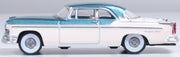 Oxford 87CNY55004 1955 Chrysler New Yorker St. Regis in Jade Green/Platinum, 1:87 model, driver-side profile