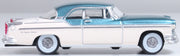 Oxford 87CNY55004 1955 Chrysler New Yorker St. Regis in Jade Green/Platinum, 1:87 model, passenger-side profile