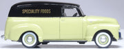 Oxford 87CV50004 1950 Chevrolet Panel Van Speciality Foods, 1:87 scale, passenger-side profile