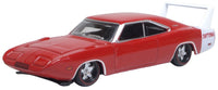 Oxford 87DD69005 1969 Dodge Charger Daytona, Charger Red/White, 1:87 scale, front three-quarter view