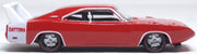 Oxford 87DD69005 1969 Dodge Charger Daytona, Charger Red/White, 1:87 scale, passenger-side profile
