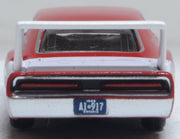 Oxford 87DD69005 1969 Dodge Charger Daytona, Charger Red/White, 1:87 scale, rear view