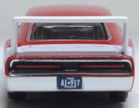 Oxford 87DD69005 1969 Dodge Charger Daytona, Charger Red/White, 1:87 scale, rear view