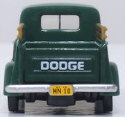 Oxford 87DP48004 1948 Dodge B-1B Pickup Railway Express Agency, Dark Green/REA, 1:87 scale, rear view