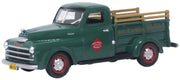 Oxford 87DP48004 1948 Dodge B-1B Pickup Railway Express Agency, Dark Green/REA, 1:87 scale, front three-quarter view