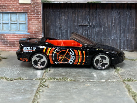 Loose Hot Wheels - 1995 Camaro Convertible - Black and Red