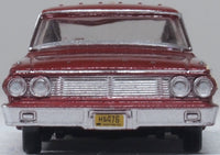 Oxford 87FC64003 1964 Ford Country Squire Station Wagon, Vintage Burgundy, 1:87 scale, front view