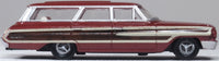 Oxford 87FC64003 1964 Ford Country Squire Station Wagon, Vintage Burgundy, 1:87 scale, passenger-side profile