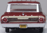 Oxford 87FC64003 1964 Ford Country Squire Station Wagon, Vintage Burgundy, 1:87 scale, rear view