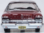 Oxford 87IC59003 1959 Imperial Crown 2-Door Hardtop, Radiant Red/Black, 1:87 scale, front view