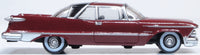Oxford 87IC59003 1959 Imperial Crown 2-Door Hardtop, Radiant Red/Black, 1:87 scale, passenger-side profile