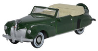 Oxford 87LC41002 1941 Lincoln Continental Convertible, Spode Green, 1:87 scale, front three-quarter view