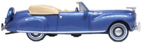 Oxford 87LC41007 1941 Lincoln Continental Convertible, Darian Blue/Tan, 1:87 scale, passenger-side profile