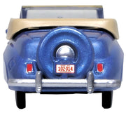Oxford 87LC41007 1941 Lincoln Continental Convertible, Darian Blue/Tan, 1:87 scale, rear view