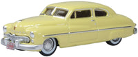 Oxford 87ME49011 1949 Mercury Eight Coupe, Calabash Yellow, 1:87 scale, front three-quarter view