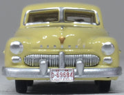 Oxford 87ME49011 1949 Mercury Eight Coupe, Calabash Yellow, 1:87 scale, front view
