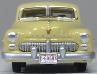 Oxford 87ME49011 1949 Mercury Eight Coupe, Calabash Yellow, 1:87 scale, front view