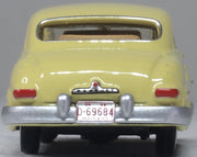 Oxford 87ME49011 1949 Mercury Eight Coupe, Calabash Yellow, 1:87 scale, rear view
